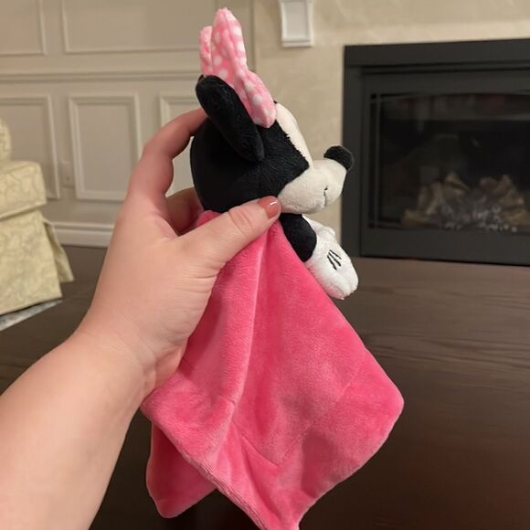 Disney Baby Minnie Mouse Plush Soft Security Blanket 11.5” X 11.5” Excellent … - Picture 2 of 6